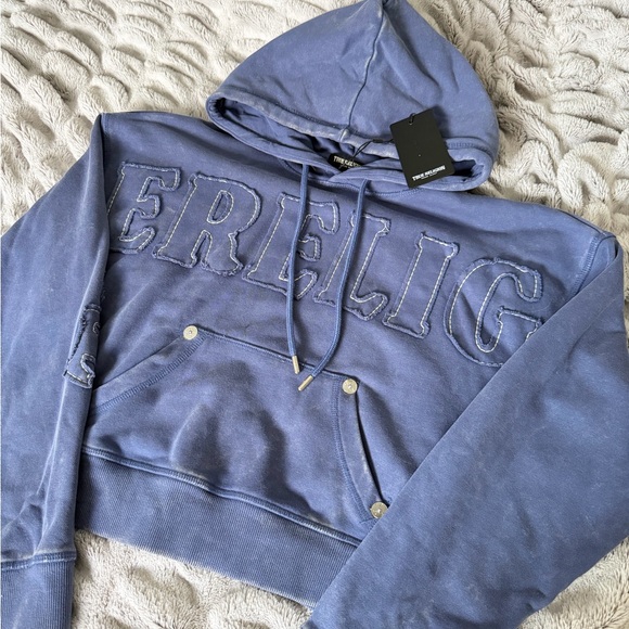 True Religion Tops - True Religion Indigo Pullover Hoodie